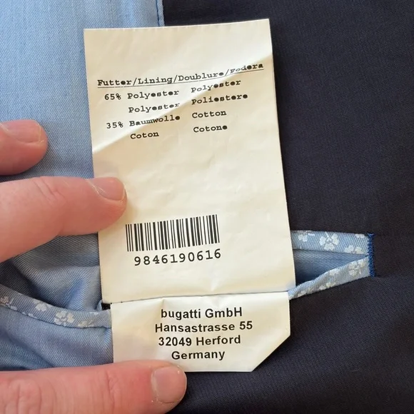 Bugatti European Brand Blazer Jacket EU 56 / US 46R